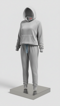 2 Piece Cotton Sweatsuits for Women with Hood Pocket